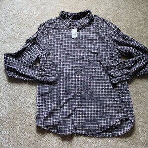 J. Crew Black and White Checkered Button Down Shirt